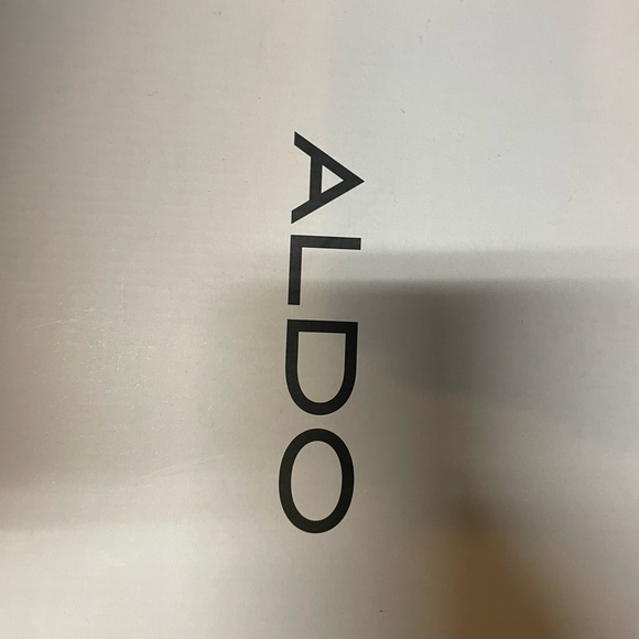 ALDO Joli blue suede chunky stack heel with rose gold buckle size 7.5 US - Picture 7 of 8